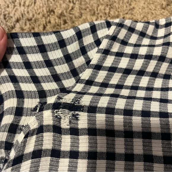 Free people plaid ombré top size xs - Picture 2 of 4